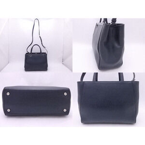 Fendi Handbag shoulder Navy bag Blue leather Toujours